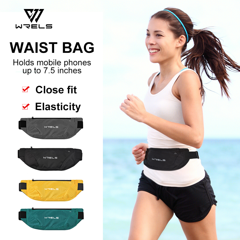 Running Jogging Gear - WRELS ウエストバッグランニングバッグアウトドアスポーツ防水スポーツファニーパック携帯電話ケースジムジョギングポータブルランポーチベルトバッグ