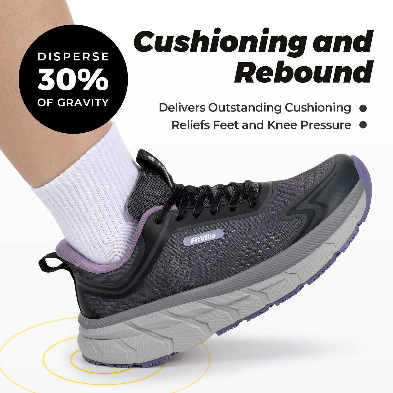 フィットヴィル レディース スポーツシューズ 幅広つま先 カ - Running Gear Ladies のレビューと価格