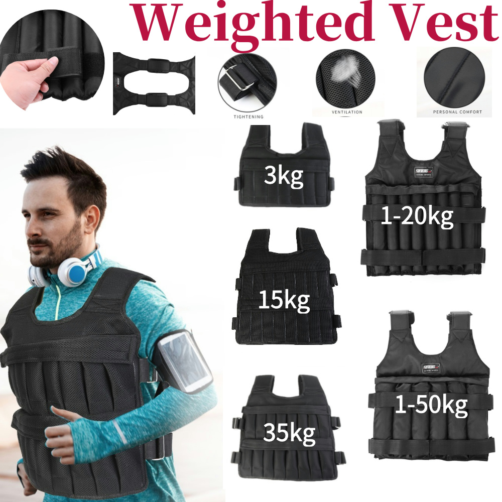 3/15/35kg ワークアウトウェイトジャケット 調節可能 - Running Jogging Gear のレビューと価格