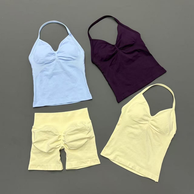 2 個女性ワークアウトセットシームレス高ストレッチショーツホ - Running Jogging Gear のレビューと価格