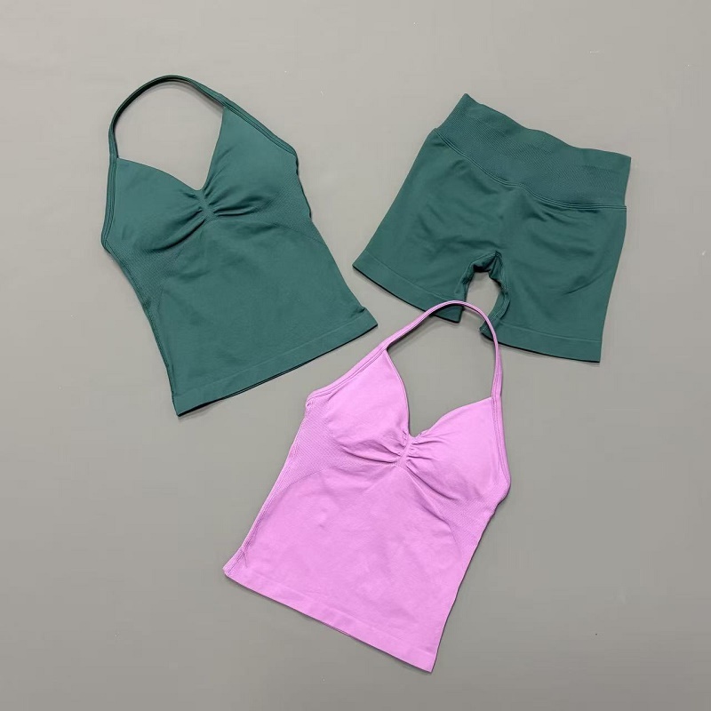 2 個女性ワークアウトセットシームレス高ストレッチショーツホ - Running Jogging Gear のレビューと価格