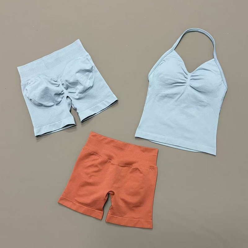 2 個女性ワークアウトセットシームレス高ストレッチショーツホ - Running Jogging Gear のレビューと価格
